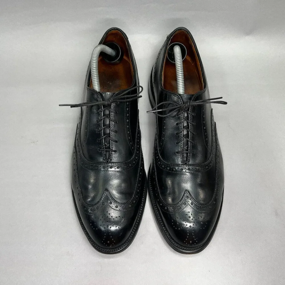 Allen Edmonds Chester Oxfords Men's Size 10 Black Leather Wingtip Dress‎ Shoes